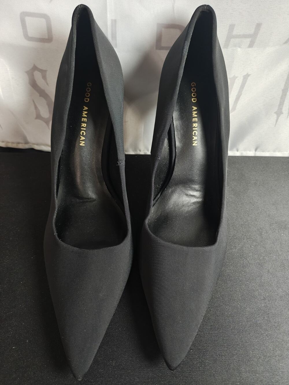 GOOD AMERICAN Women's Size 10 Icon Black Stiletto Heels Pump